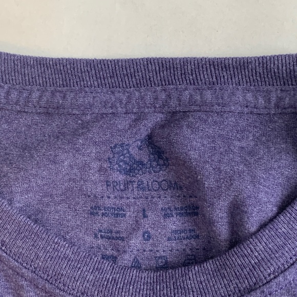 Fruit of the loom blue long sleeve t shirt - Picture 2 of 3